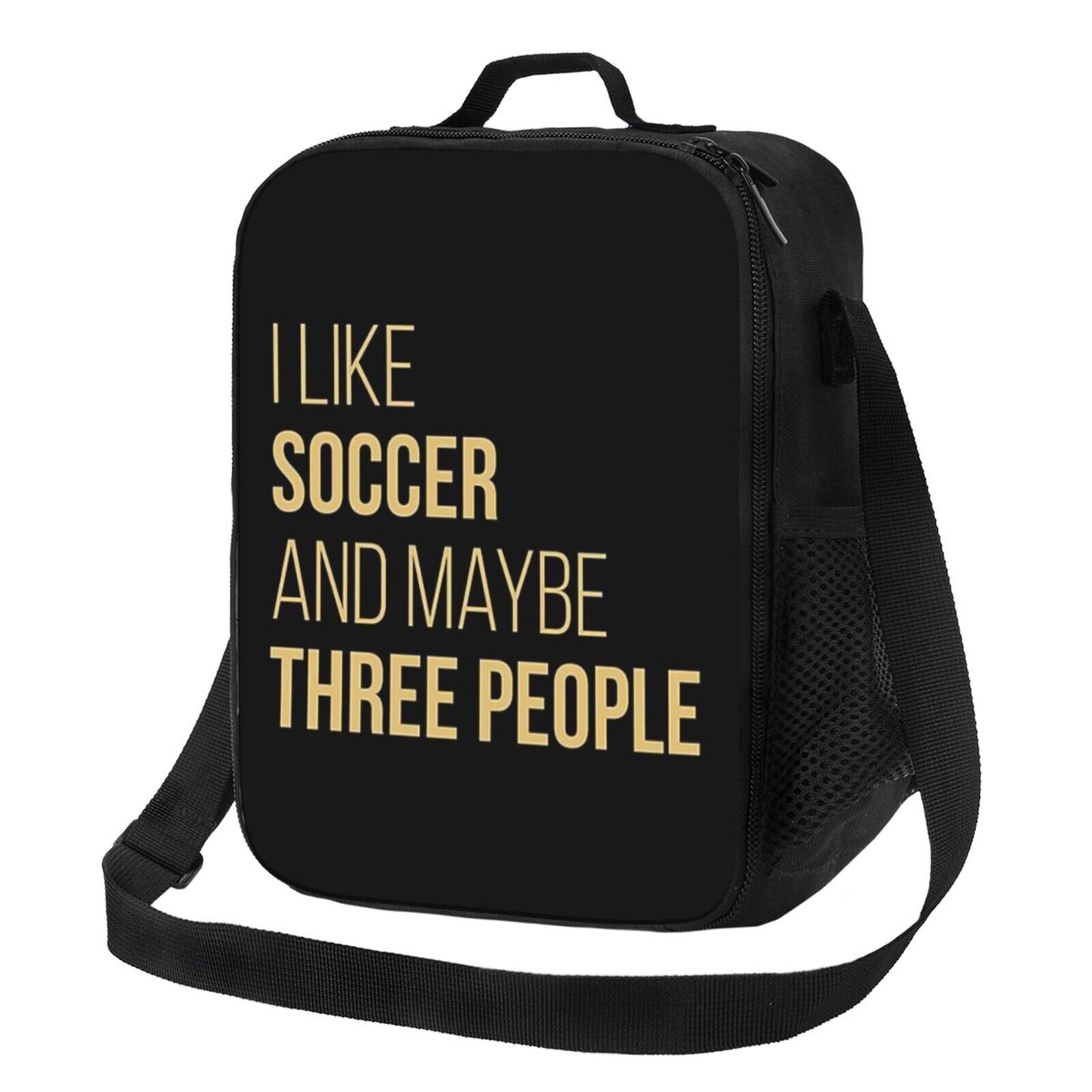 Lunch Bag Soccer Funny Quote Tote Insulated Kids Cooler School Travel